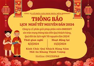 Thông Báo Lịch Nghỉ Tết Nguyên Đán 2024