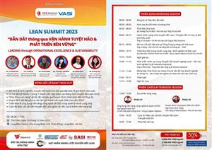 📢📢📢 HỘI NGHỊ LEAN SUMMIT 2023: “DẪN DẮT thông qua VẬN HÀNH TUYỆT HẢO & PHÁT TRIỂN BỀN VỮNG”