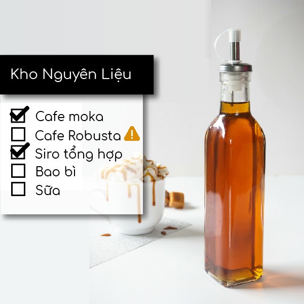 hệ thống quản lý báo cáo kho nguyên liệu